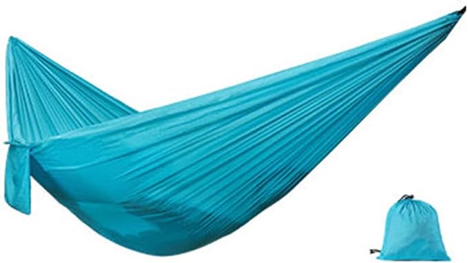 Swing Set Nylon Hammock with Tear Resistant, Portable Single Hammock, Durable, Breathable, Long Lasting, for Outdoors Swing Seat (Color : Sky Blue)