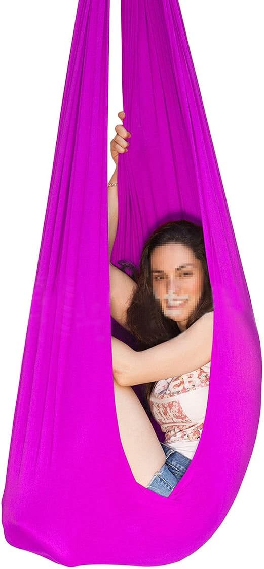 Therapy Swing for Adults Sensory Swing for Kids Indoor Outdoor Soothing Calming Snuggle Hammocks Durable Fabric Swing for Autism ADHD Aspergers
