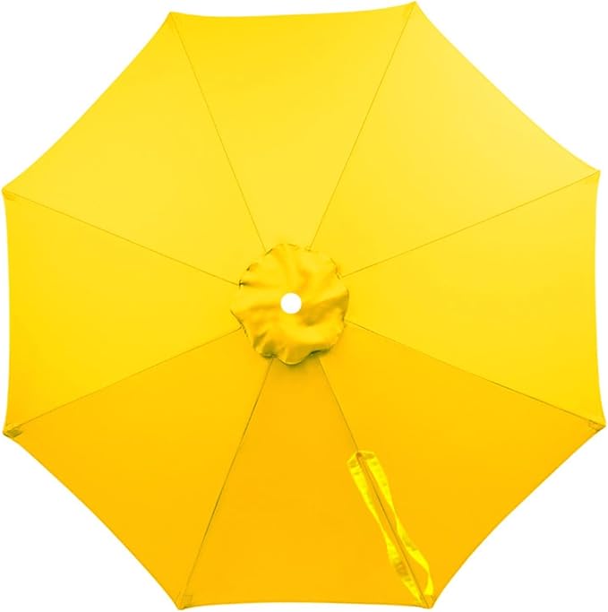 Patio Umbrella Replacement Canopy 6.6ft 7ft 8.2ft 9.2ft 9.8ft for 6/8 Ribs, Market Umbrella Top Cover, UV Protective Waterproof Polyester Fabric, Canopy Only
