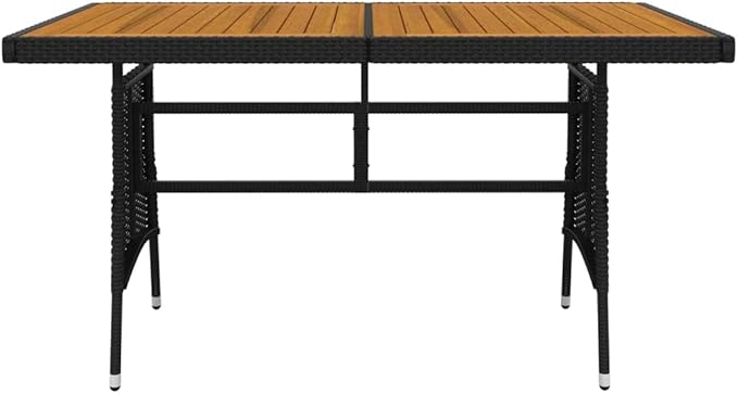 Backyard Furniture Patio Conversation Sets Outdoor Seating 5 Piece Patio Dining Set Poly Rattan Black Suitable for Swimming Pool, Courtyard, Garden