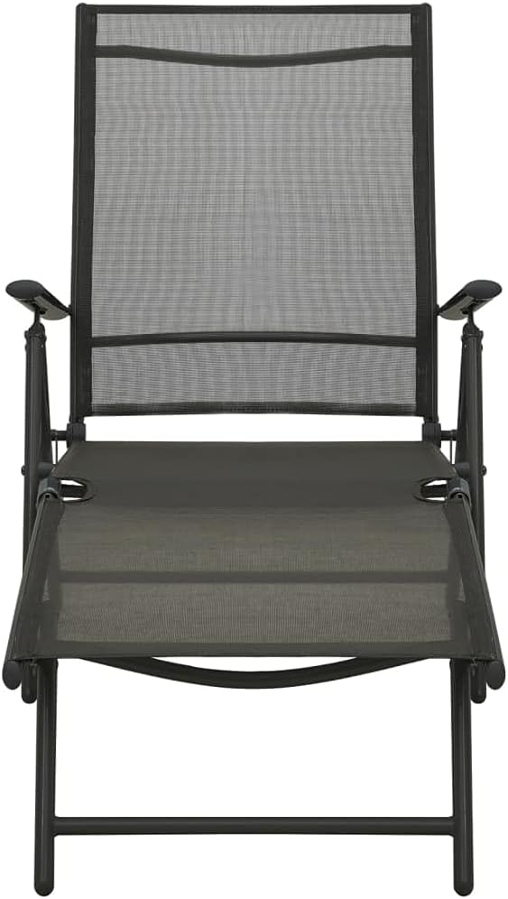 3 Piece Patio Lounge Set, Patio Conversation Set Garden Lounge Set Front Porch Furniture Outdoor Sofa Set for Negotiation Area Piazza Garden Poolside Textilene and Aluminum Black