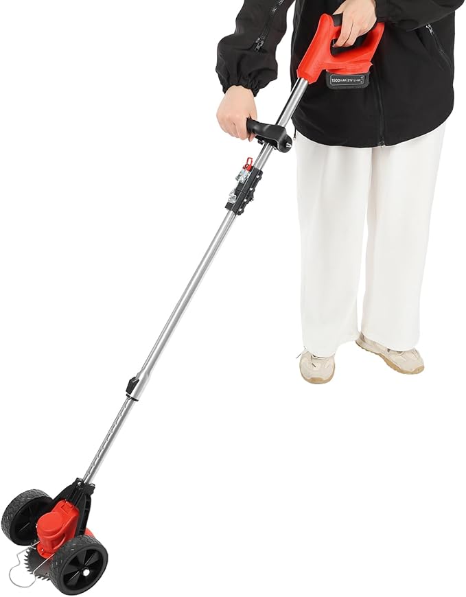 Cordless Weed Wacker Electric Weed Wacker, 21V Grass Trimmer with 2 * 1.5Ah Li-Ion Battery Powered, 3 in 1 Cordless String Trimmer & Edger & Brush Cutter, for Lawn Garden Yard