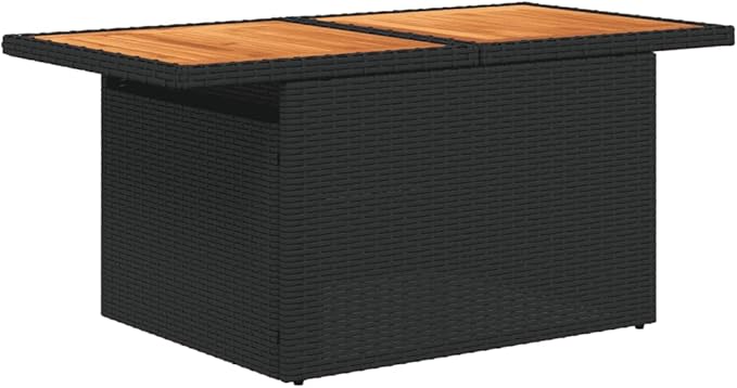 vidaXL Patio Sofa Set with Cushions 8 Piece, Outdoor Conversation Set, Sectional Sofa for Balcony Garden, Modern Style, Black Poly Rattan