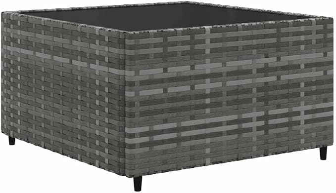 Outdoor Seating Furniture,Outdoor Conversation Sets,7 Piece Patio Lounge Set with Cushions Gray Poly RattanSuitable for Patio, Garden, Gazebo Low