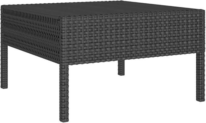 Patio Lounge Set with Cushions,Patio Furniture Sets,Patio Conversation Sets,Outdoor Furniture Sets,for Garden,Backyard,Outdoor,6 Piece Poly Rattan Black