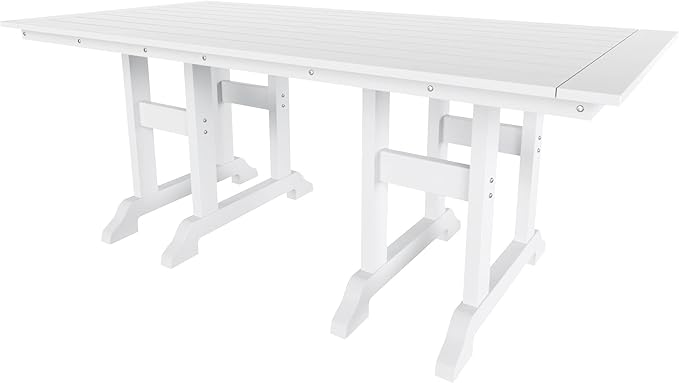 HDPE Laguna 38" X 73" Rectangular Dining Table,White