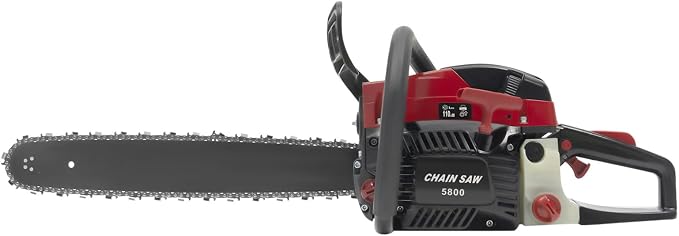 20 Inch Gasoline Chainsaw,58CC 2-Stroke Gas Powered Chain Saw Single Cylinder,2 Cycle Engine, Self-reset Pull Start Chain Saws For Wood Cutting,Forest Felling,Tree Pruning,And Shrub Pruning