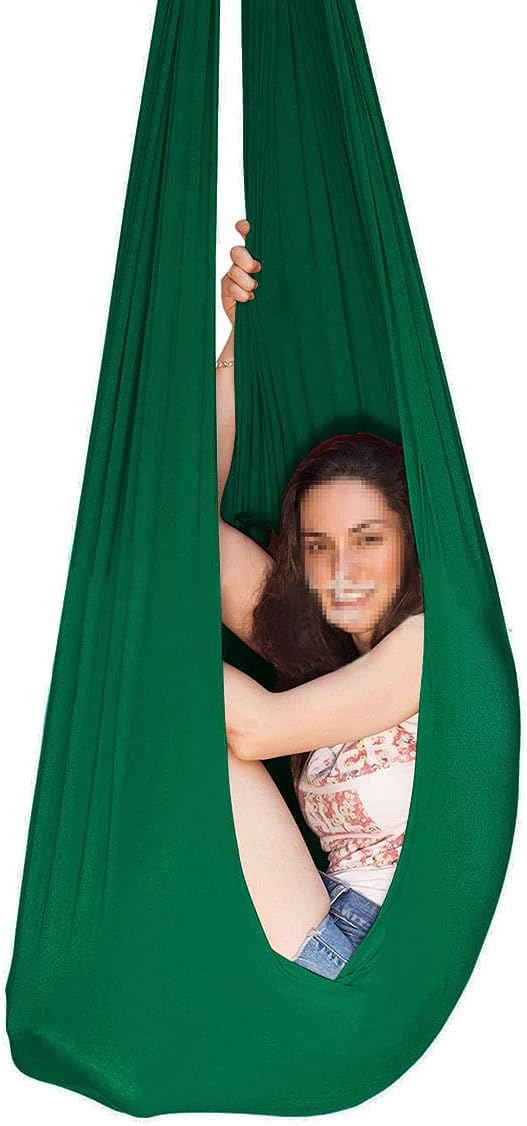 Therapy Swing for Adults Sensory Swing for Kids Indoor Outdoor Soothing Calming Snuggle Hammocks Durable Fabric Swing for Autism ADHD Aspergers