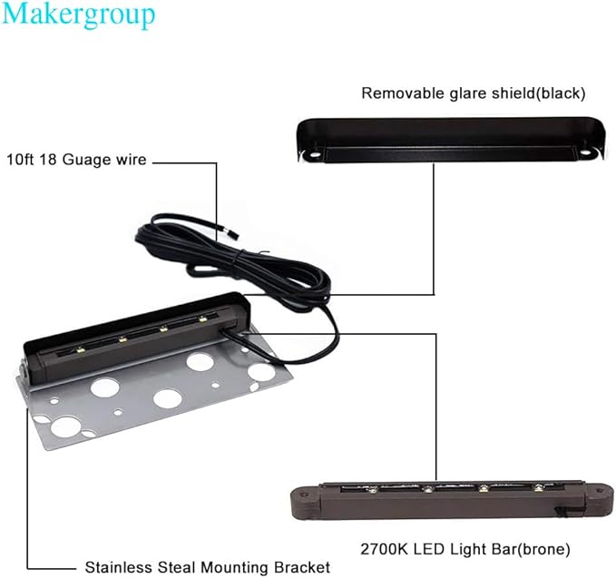 LED Deck Lights 12V Low Voltage 7" Hardscape Lights Perfect for Outdoor Kitchen Landscape Lighting Step Deck Paver Rock Lights Retaining Wall Lights Warm White 2700K 1.5-Watt