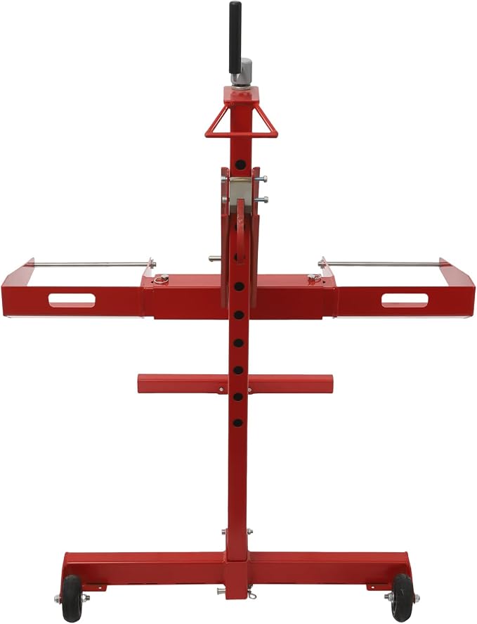 Lawn Mower Lift, 450Lbs Lawn Mower Lift Carbon Steel Lift Jack Lawnmower Lift Tool Adjustable Lawnmower Lifts w/Telescopic Design for Garden Tractors All-Terrain Maintenance and Repair(450LBS)