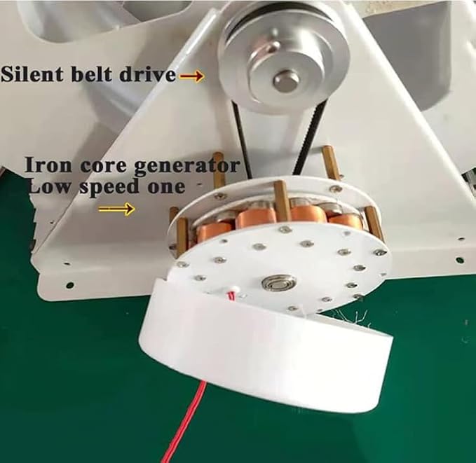 50W/100W Hydro Turbine Generator,Waterwheel Hydroelectric Power Plant Low-Speed Disc-Type Electricity Generation Wind and Water Wheel Outdoor(Size:50W)