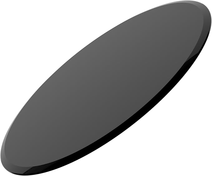 28" Round Tempered Glass Table Top, Black Glass Surface Protector Heat & Scratch Resistant Multipurpose for Dining, Coffee, Restaurant, Office and End Table (Black, 28 Inch)