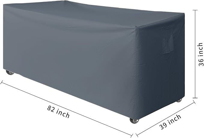 Outdoor Loveseat Cover,Waterproof for Outdoor Couch Cover, Outdoor Sofa Covers, Patio Furniture Covers, Patio Furniture Set, 82" W x 39" D x 36" H Grey