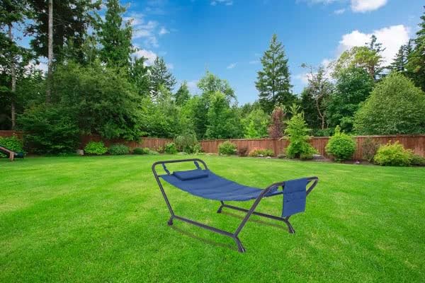 SEDLAV Belden Park Polyester Hammock with Stand and Pillow, 90.55" L x 38" W x 32" H (Blue)
