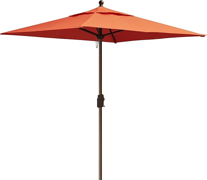 EliteShade USA 10-Year-Non-Fading 6x6Ft Square Market Patio Umbrella, UPF 50+ UV Protection Performance Sun Umbrella, Heavy Duty Commercial Grade Outdoor Table Umbrella with Crank, Windproof Vented Top for Garden, Pool, Deck and Outdoor Playsets, Rust