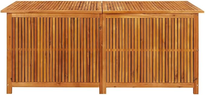 vidaXL Solid Acacia Wood Storage Box in Natural/Brown