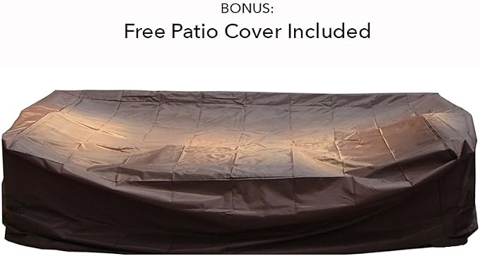 Genuine Ohana Outdoor Patio Wicker Furniture Sectional Coversation 7pc Gray Wicker Sofa Set (Sunbrella Aruba)