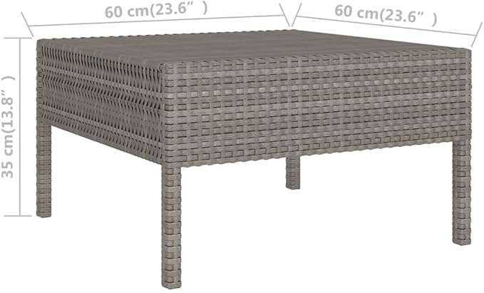 8 Piece Patio Lounge Set with Cushions,Patio Sofa,Outdoor Daybed,Outdoor Furniture Sets,Patio Seating,Patio Conversation Sets,Modern Set,Patio Furniture Set,Front Porch Furniture, Poly Rattan Gray