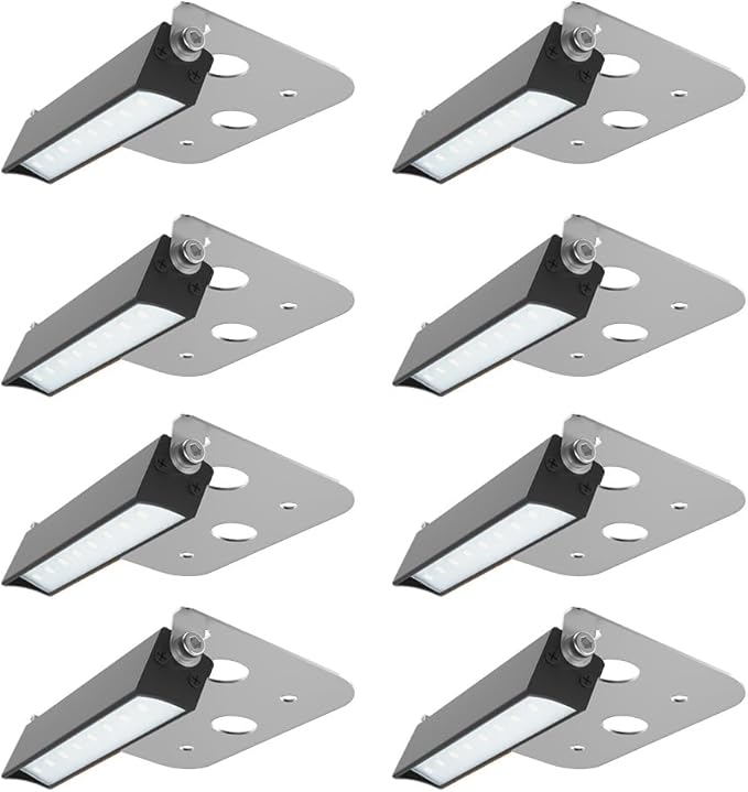 JESLED 4 Inch Retaining Wall Lights 3W LED Hardscape Lighting 12V-24V Low Voltage Step Lights 4000K Nature White Waterproof Outdoor Landscape Lighting for Patio Walls Stairs,8Pack