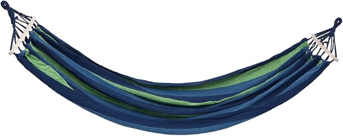 LIOOBO Portable Outdoor Canvas Hammock Double Camping Swing Breathable for Garden Beach and to Assemble Relaxation for Nature Lovers