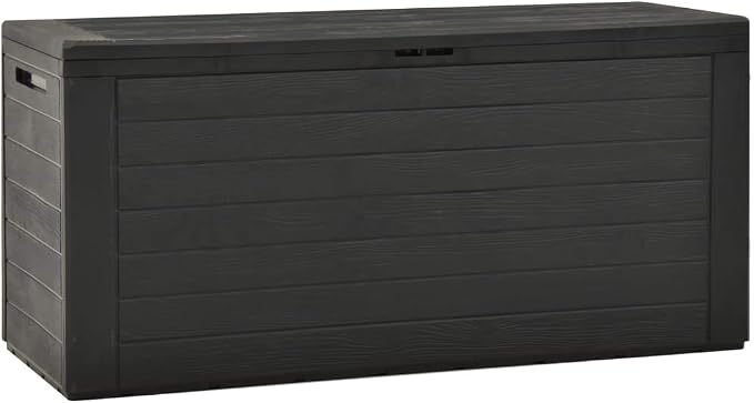 Deck Boxes Outdoor Waterproof, Large Patio Resin Storage Box Bench Indoor/Outdoor Container for Patio Cushions,Garden Storage Box Anthracite 45.7"x17.3"x21.7"