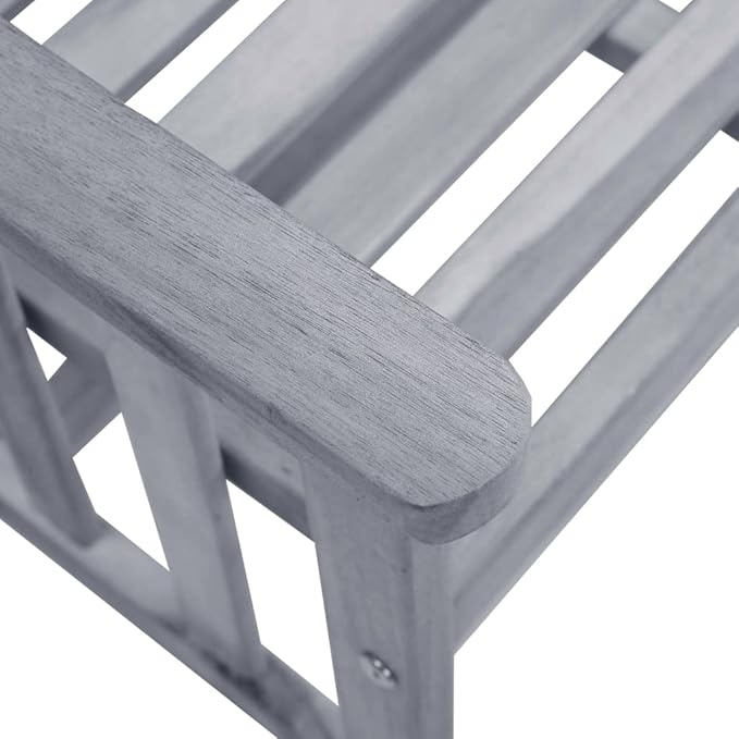 Patio Chairs with Tea Table 62.6"x24"x36.2" Solid Acacia Wood, Porch Furniture Set Patio Conversation Set Front Porch Furniture Bistro Set for Exhibition Poolside Piazza Negotiation Area