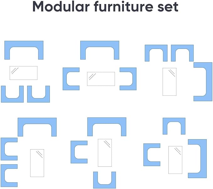 Outdoor Furniture Set of 4 Pieces with PE Waterproof Rattan Tempered Glass Table and Thick Cushions Suitable for Gardens Porches Terraces and Balconies Easy to Assemble, Grey