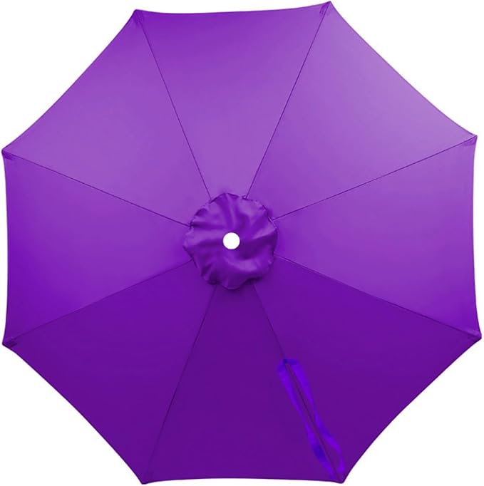 Patio Umbrella Replacement Canopy 6.6ft 7ft 8.2ft 9.2ft 9.8ft for 6/8 Ribs, Market Umbrella Top Cover, UV Protective Waterproof Polyester Fabric, Canopy Only