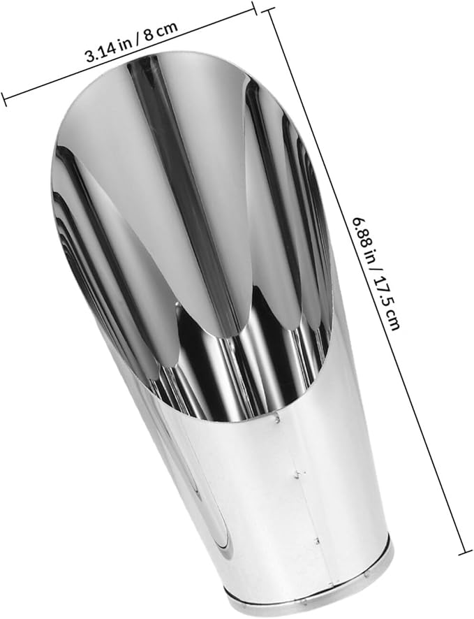 Abaodam 3pcs Stainless Steel Soil Scoop Set Gardening Hand Tools for Planting Succulents and Bonsai with Bucket-Shaped Shovels in Small, Medium, Large Sizes