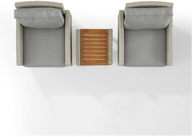 Maykoosh Outdoor Chair Set 3 Piece Patio Conversation Set with Table & Cushions