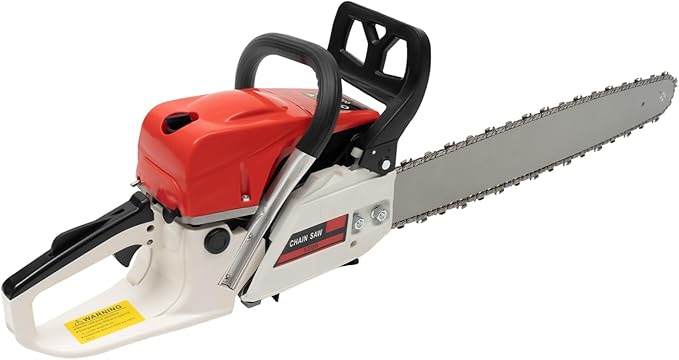 22inch Gas Chain Saw, 2.68HP 52CC 2-Stroke Gasoline Powered Chainsaw, Air Cooled Top Handle Gas Chainsaw Pull Start Petrol Chain Saw w/Automatic Lubrication System for Wood Cutting, Trees