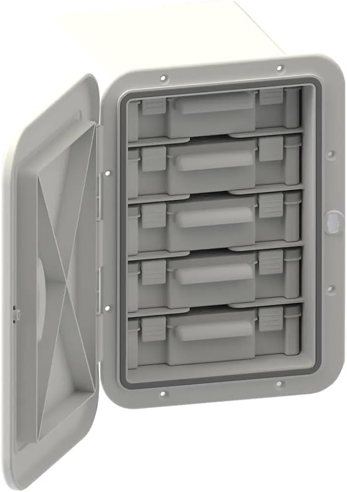 Oceansouth Hatch Tackle Tray Storage Box (with 5 Tackle Boxes)