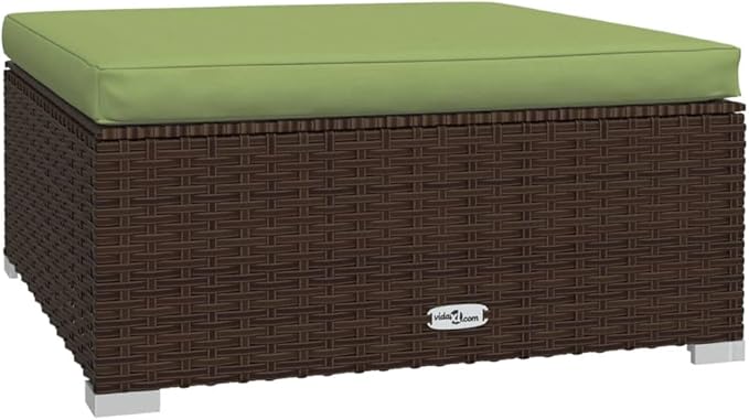 7 Piece Patio Lounge Set with Cushion, Piece Patio Set Outdoor Patio Sectional Patio Lounge Set Furniture Conversation Sets s Poly Rattan Brown