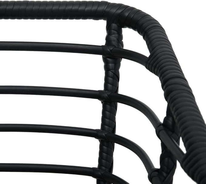Bistro Set,Patio Lounge Set,Outdoor Furniture,Outdoor Furniture Sets,Patio Conversation Sets,for Garden,Deck,Backyard,3 Piece Poly Rattan Black