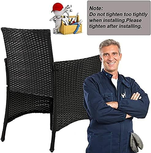 FDW Outdoor Patio Furniture Sets 4 Pieces Patio Set Rattan Chair Wicker Sofa Conversation Set Patio Chair for Backyard Lawn Porch Poolside Balcony Garden Furniture Sets with Coffee Table