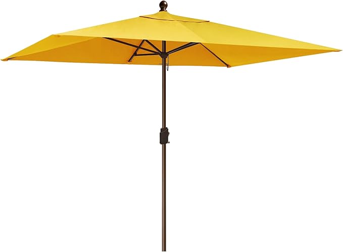 EliteShade USA 10-Year-Non-Fading 6.5x10Ft Rectangular Market Patio Umbrella, UPF 50+ UV Protection Performance Sun Umbrella, Heavy Duty Commercial Grade Outdoor Table Umbrella with Crank, Windproof Vented Top for Garden, Pool, Deck and Outdoor Playset...