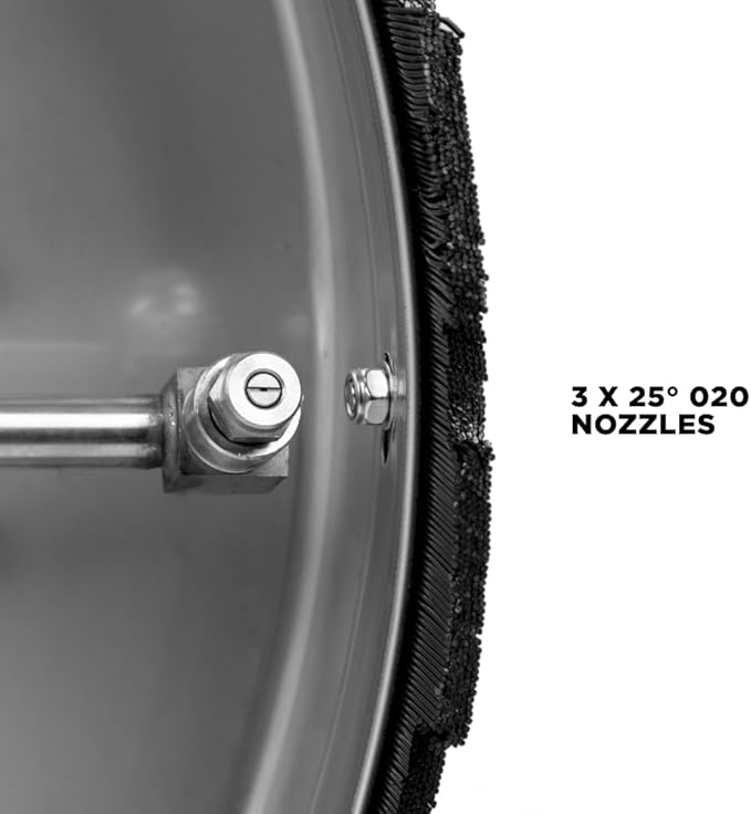 BE Power Equipment 24" Whirl-A-Way Stainless Steel Commercial Pressure Washer Surface Cleaner for Hot/Cold Water