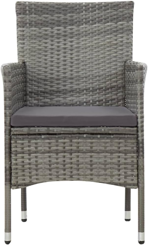 Patio Lounge Set with Cushions,Outdoor Tables and Chairs,Outdoor Furniture Sets,Patio Conversation Sets,for Garden,Deck,Backyard,4 Piece Poly Rattan Gray