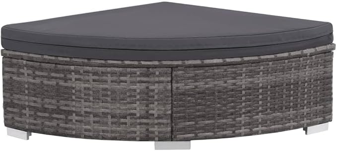 6 Piece Patio Lounge Set with Cushions, Front Porch Furniture Outdoor Sofa Sets Patio Conversation Set Porch Furniture Set for Exhibition Piazza Poolside Negotiation Area Poly Rattan Gray