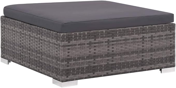 Patio Lounge Set with Cushions,Outdoor Tables and Chairs,Outdoor Furniture Sets,Patio Conversation Sets,for Garden,Deck,Backyard,6 Piece Poly Rattan Gray