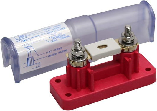 AIMS Power ANL500KIT Inline Fuse Kit, Includes Fuse Holder and 500 amp Fuse, Compatible with 12V or 24V DC Systems, Can be Connected in Parallel, Works with 7000W Inverters or Smaller