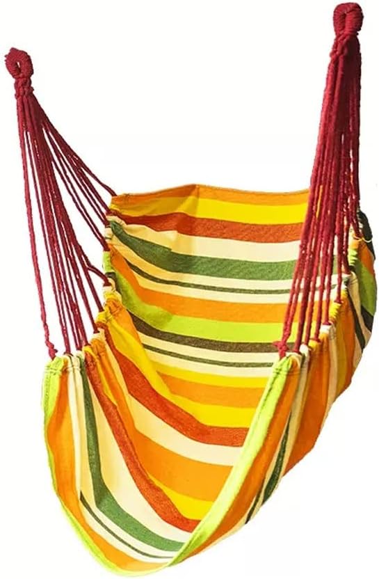 Outdoor Hammock Anti-Rollover Travel Camping Portable Hammock Hanging Chair Outdoor Portable Camping Travel Equipment (Color : Orange, Size : 130 * 100cm)