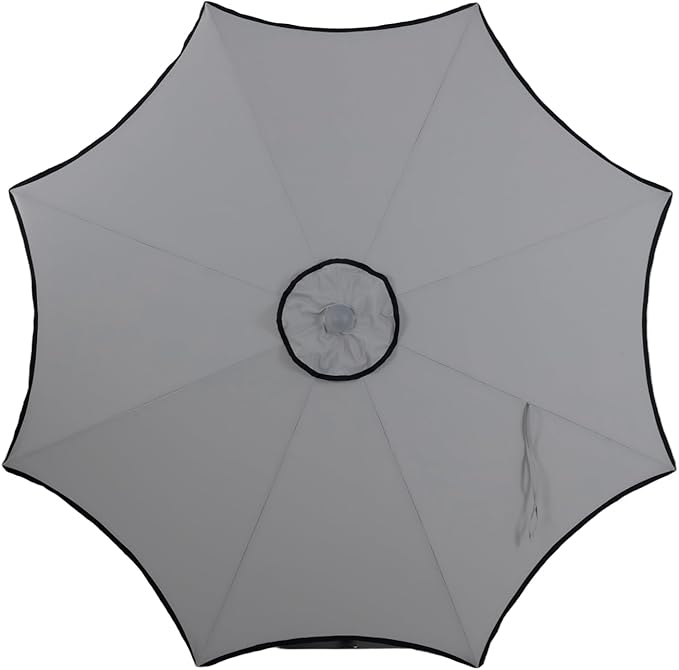 Tempera Patio Umbrellas Arc Edge Outdoor Table Market Umbrellas with Crank & Pust Button Tilt|Auto-Tilt, 8 Steel Ribs, High Color-Fastness Canopy