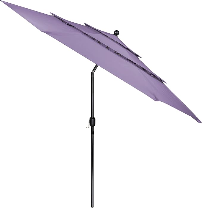 Northlight 9.75ft Outdoor Patio Market Umbrella with Hand Crank and Tilt, Purple
