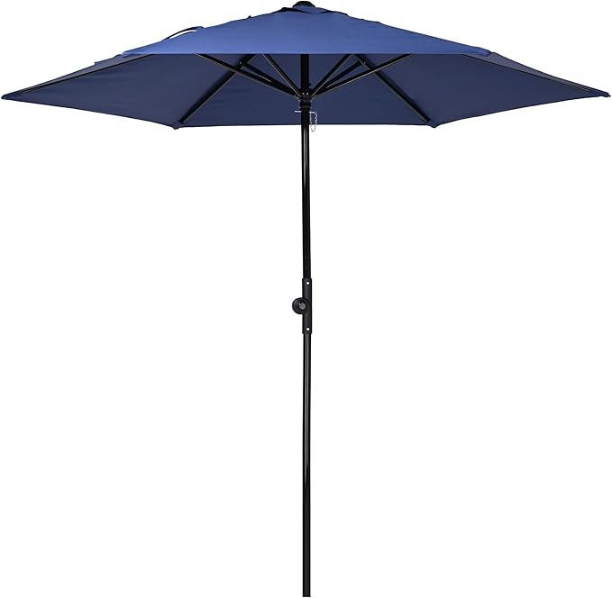 Yescom 7.5ft Outdoor Bistro Market Table Umbrella for Restaurant Cafe Rental Patio 250th Celebration Lawn Party Event Shade Yard Deck Railing Parasol
