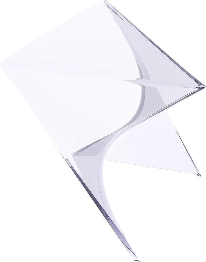 LeisureMod 15.75" Clear Stackable Plastic Side Table - Weather-Resistant Triangular Accent Table for Living Room, Patio, or Backyard
