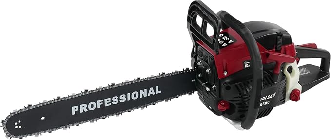 58CC Gas Chainsaw, 2-Cycle Engine Chain Saw Cordless Gasoline Chainsaw, 20 Inch Gas Powered Chainsaw Bar, Handheld Petrol Chain Saw for Wood Cutting | US Stock