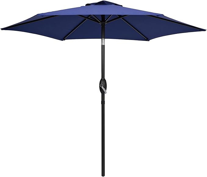 7.5ft Outdoor Umbrella Patio Umbrella,2-Year-Non-Fading,Table Market Patio Umbrella with Push Button Tilt and Crank,for Pool, Deck, Garden,Backyard