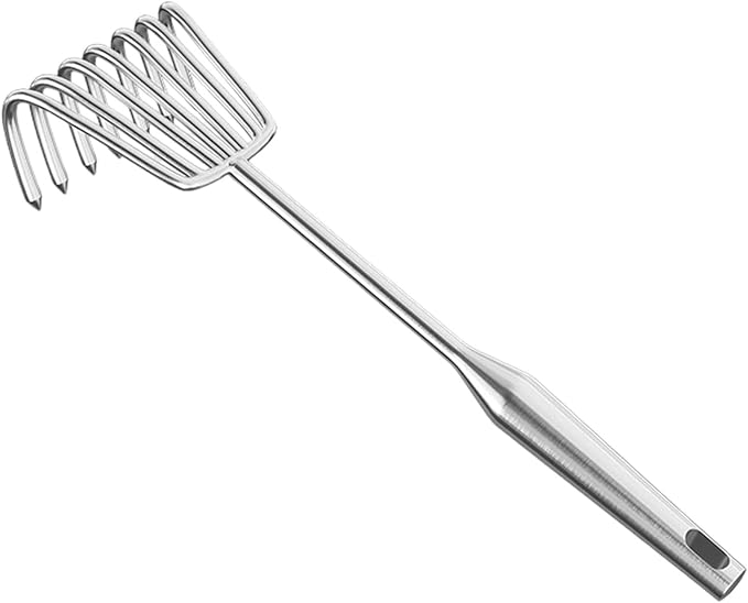 Hand Rake Stainless Steel Heavy Duty Garden Rake Weeding Tool Ergonomic Claw Rake Soil Tiller Portable Planting Rake Suitable for Flower Beds Yard Wor , 7 Tine Long Handle