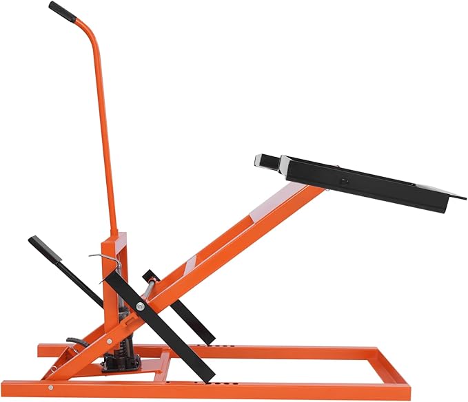 Lawn Mower Lift with Hydraulic Jack,500Lbs Zero Turn Mower Lift, Wheel Span Adjustable,Lawn Mower Jack with Hydraulic Foot Pedal,Lawn Mower Lift for Maintenance and Repair